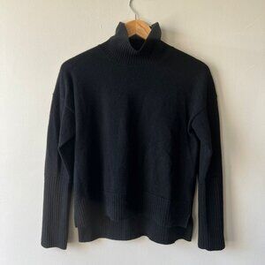 NAADAM Black 100% Cashmere Box-Fit Turtleneck